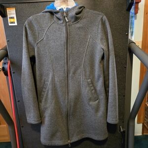 Athleta Gray Hooded Zip-Up Jacket Size Medium